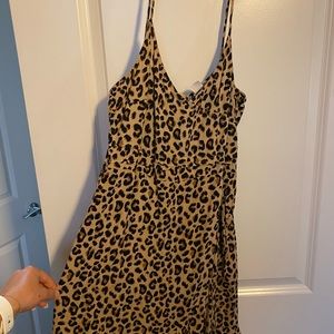 H&M leopard flowy dress